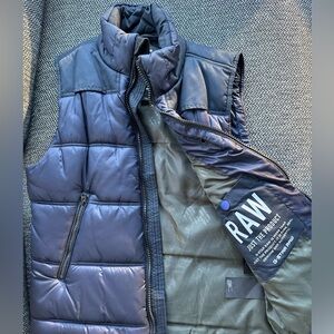 Navy Blue G Star Raw down Vest, size S